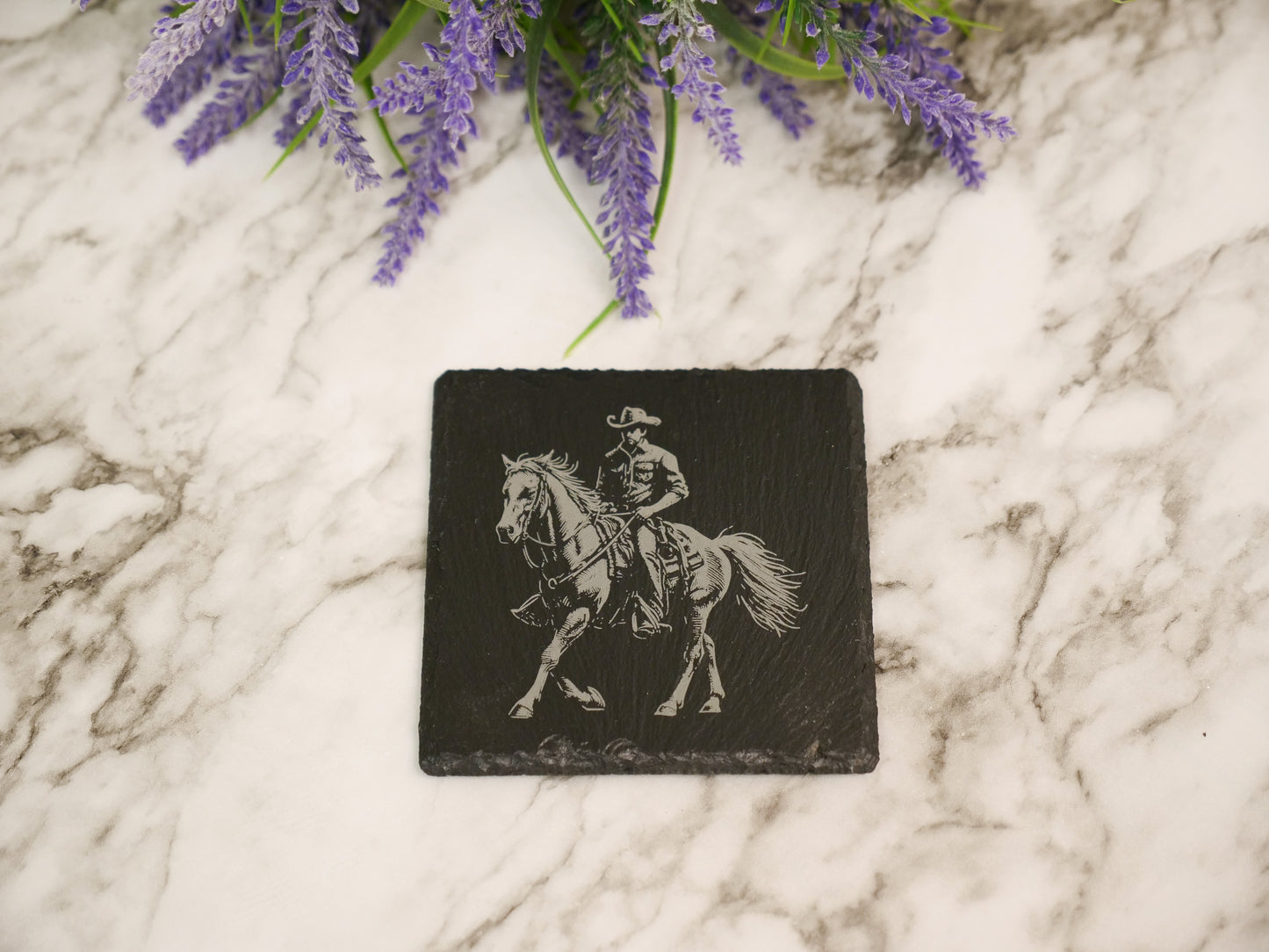 Cowboy Slate Coaster Set