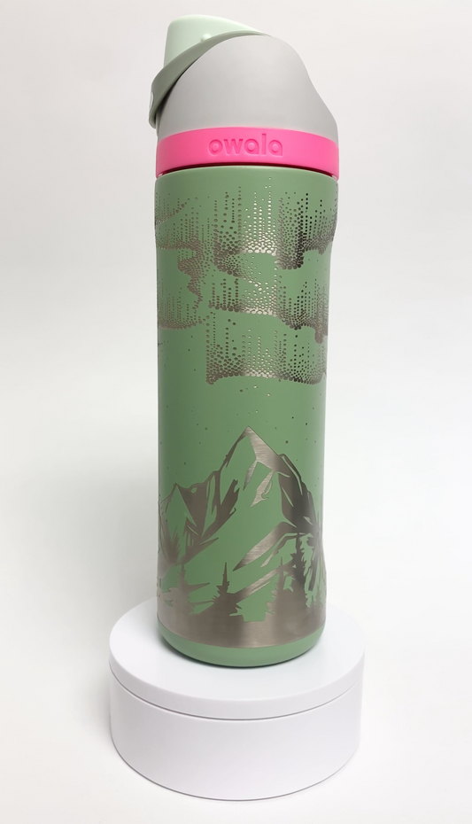 Northern Lights | Engraved Full Wrap | Owala Water Bottle 24 oz.