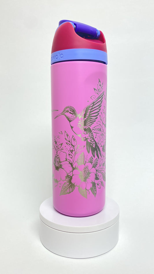 Hummingbird | Engraved Full Wrap | Owala Water Bottle 24 oz.