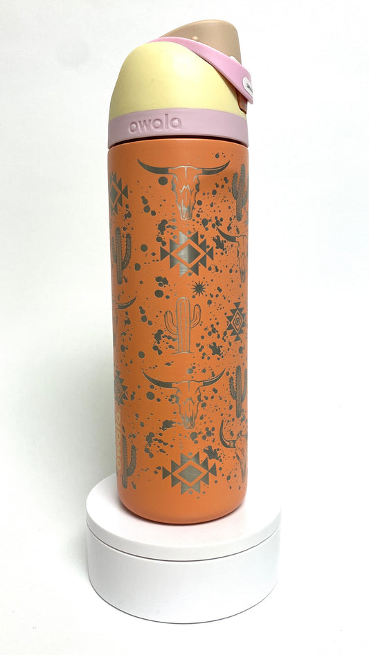 Western | Engraved Full Wrap | Owala Water Bottle 24 oz.