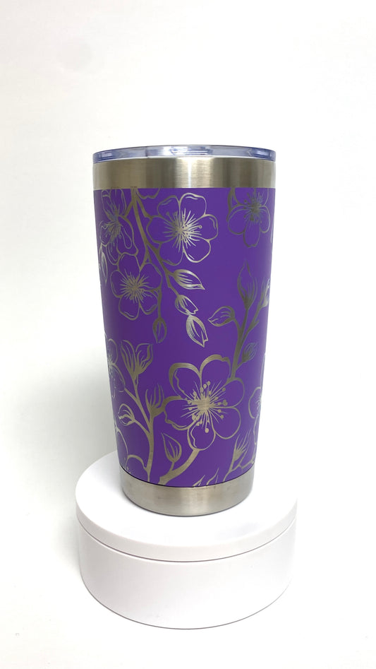 Flower Blossom | Engraved Full Wrap | Tumbler 20 oz.