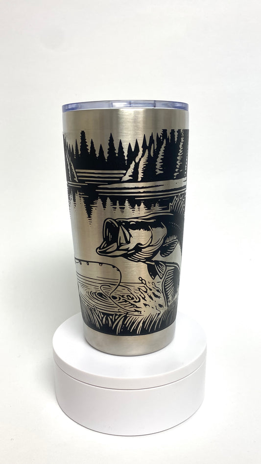 Lake Fishing | Engraved Full Wrap | Tumbler 20 oz.