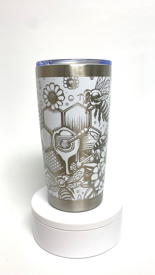 Honeybee | Engraved Full Wrap | Tumbler 20 oz.