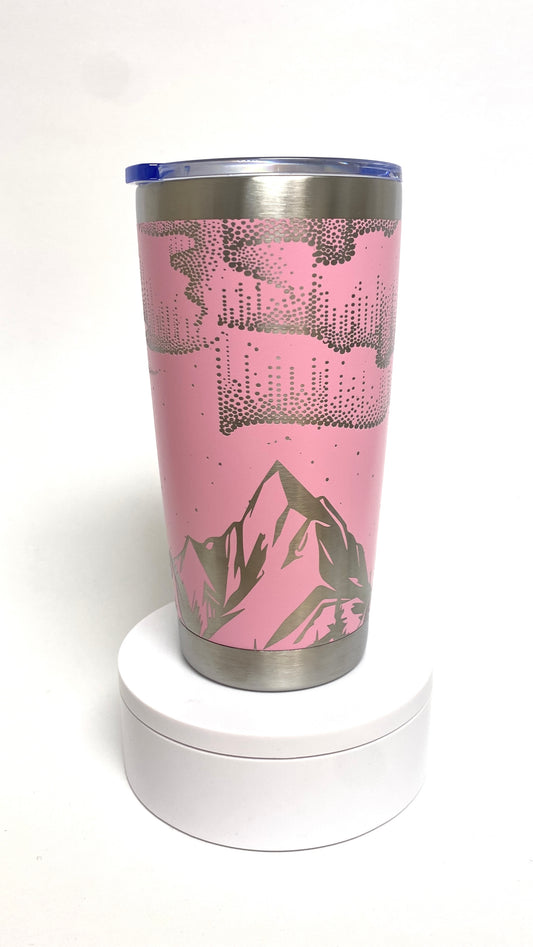 Mountain Sketch | Engraved Full Wrap | Tumbler 20 oz.