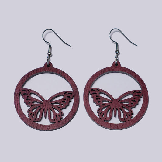 Butterfly Hoop Earrings