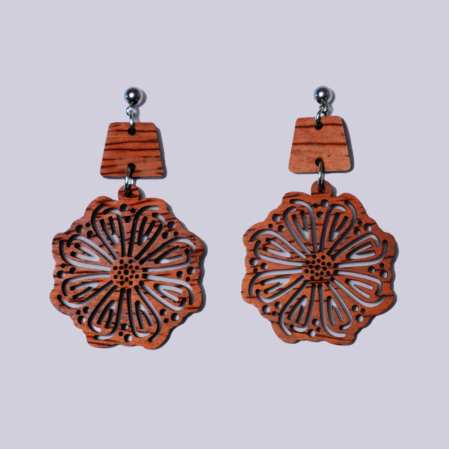 Abstract Flower Earrings