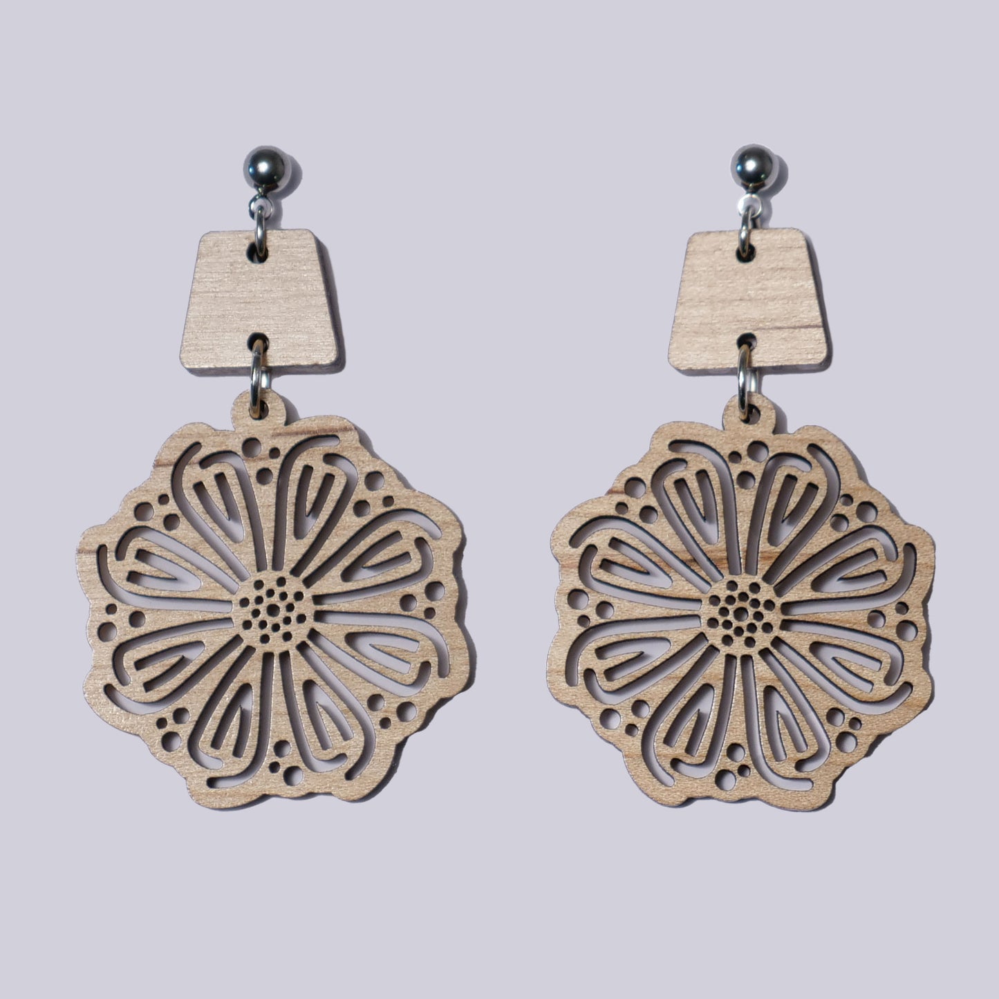 Abstract Flower Earrings