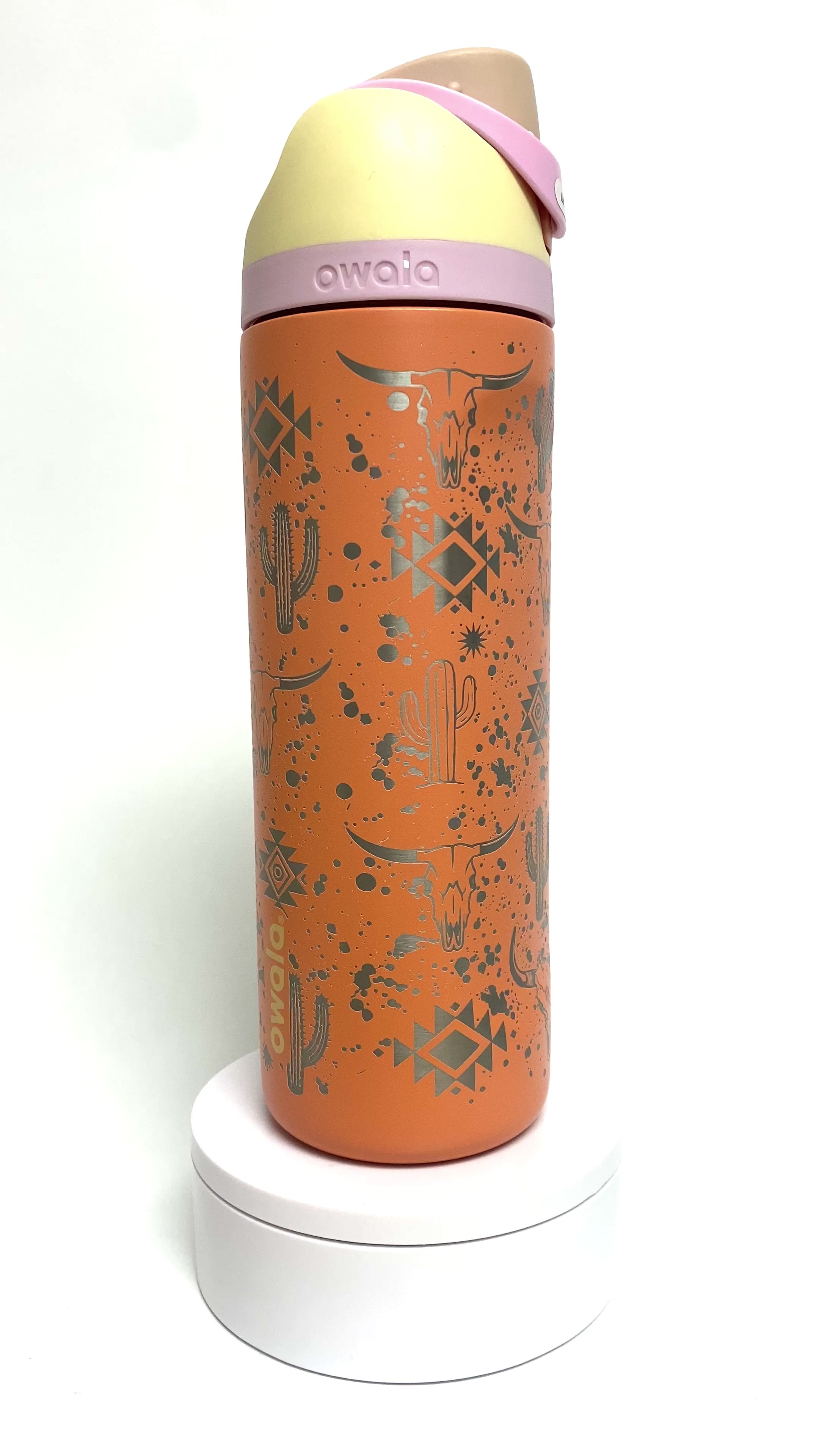 Western | Engraved Full Wrap | Owala Water Bottle 24 oz. – Eagle